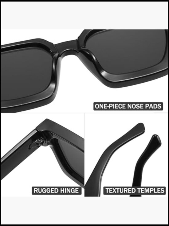Retro Square Polarized Sunglasses for Men Women Chunky Frame Vintage Shades main image 6